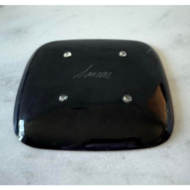 Late 20th Century Vintage Copper Enamel Plate by Sansone Studio For Sale - Image 5 of 7