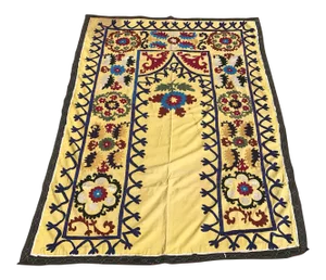 Handmade Yellow Suzani Textile