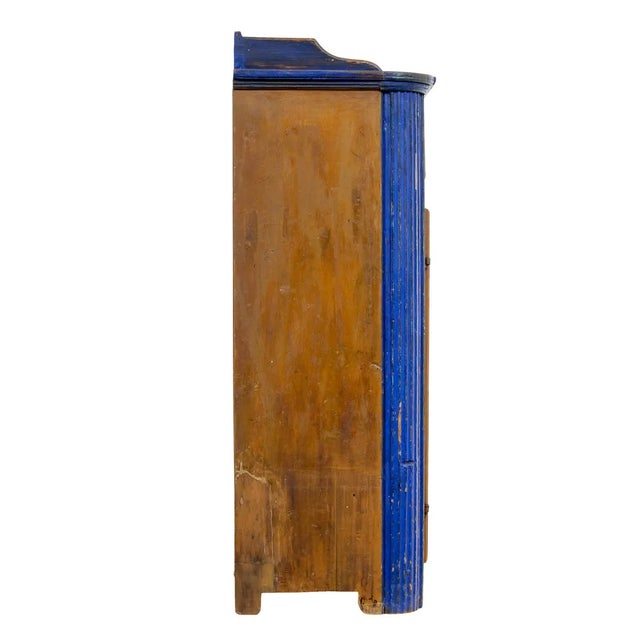 19th Century Swedish Pine Ragwork Painted Kitchen Cupboard, 1880s For Sale - Image 11 of 12