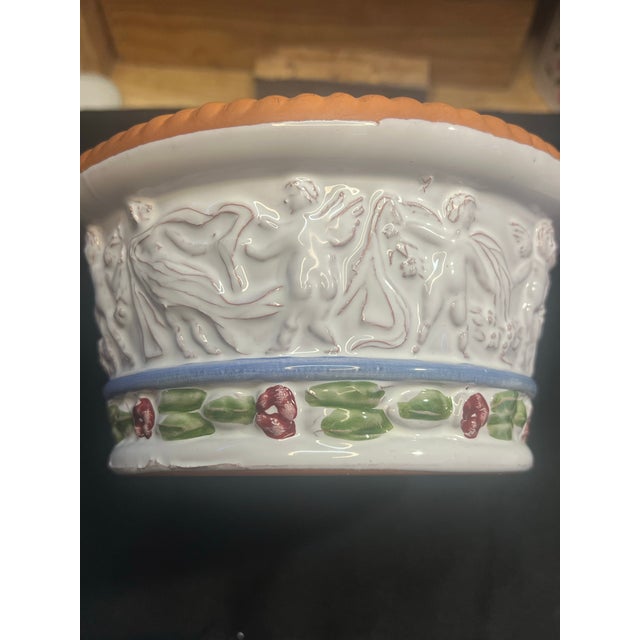 Bring authentic Tuscan charm and high-end Italian craftsmanship into your home with this beautiful vintage ceramic planter...