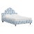 Red from Scalamandre crafted by Cloth & Company Geneva Queen Platform Bed, Blue Toile For Sale