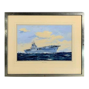 Worden Wood Painting of USS WASP