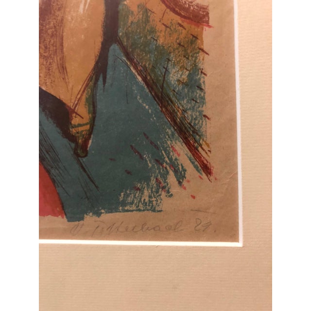 1920s Vojtech TittelbachCzech Street Scene, Kino, Couples Shopping Weimar Era 1929 Lithograph, 1929 For Sale - Image 5 of 6