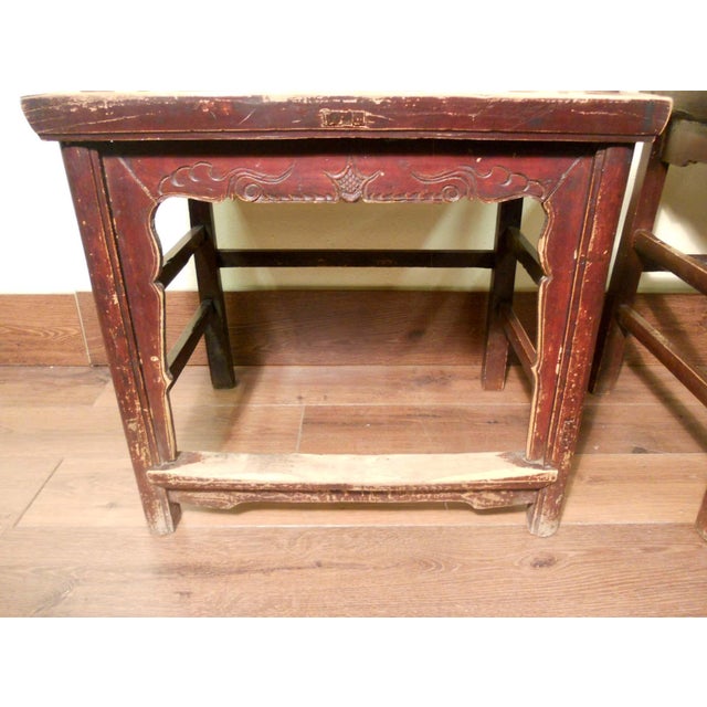 Antique Circa 1800-1849 Chinese High Back Arm Chairs- a Pair For Sale - Image 4 of 12