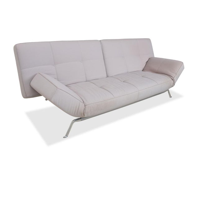 Modern Light Grey Fabric Smala Three-Seater Sofa from Ligne Roset with Manual Sleeping Function For Sale - Image 3 of 16