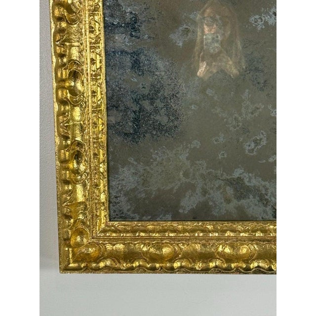Italian Giltwood Mirror With Deep Oxidized Glass For Sale - Image 9 of 11