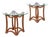 Mid-Century Modern Sculptural Bentwood Pearsall Style Glass Top Pedestal Side Tables For Sale