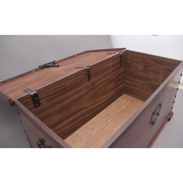 19th Century Anglo Indian Mahogany Blanket Chest, 1840s For Sale - Image 4 of 12