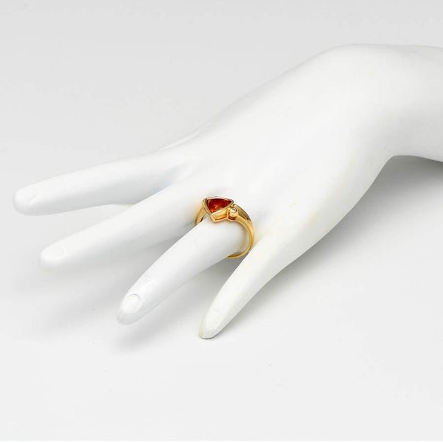 2000 - 2009 14KY Citrine(1.90) & Diamond Accent Ring, size 7 For Sale - Image 5 of 5