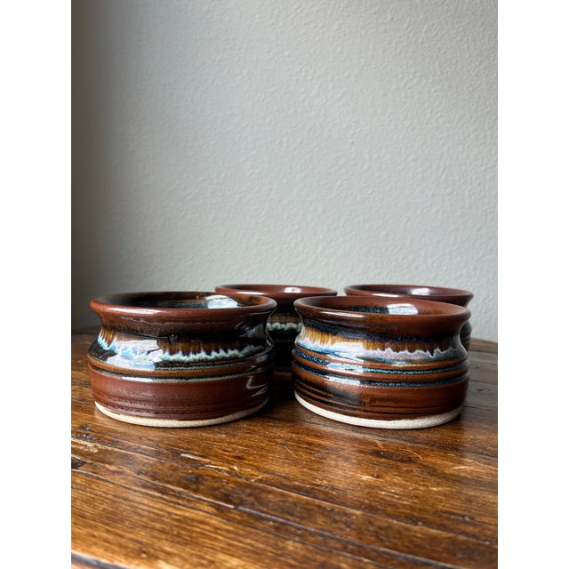 Terry Parker of LomaPrietaPottery Studio Pottery Bowls- Set of 4 For Sale - Image 9 of 9