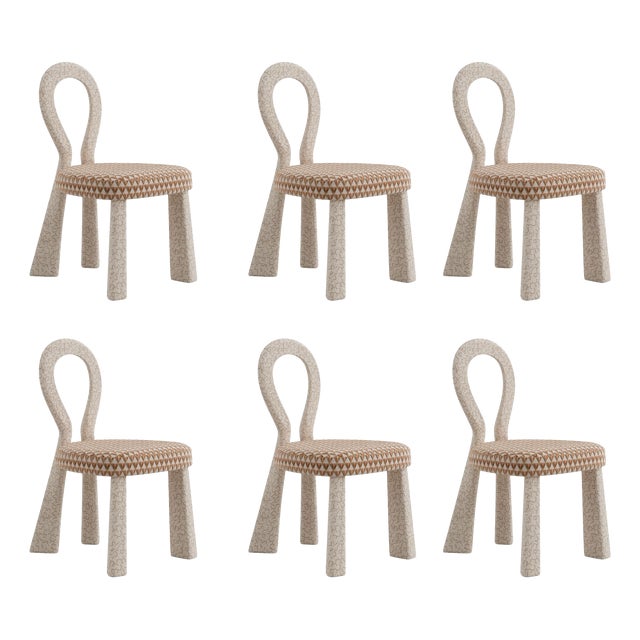 Mary III Dining Chairs with Upholstered Legs by Ottiu, Set of 6 For Sale