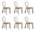 Mary III Dining Chairs with Upholstered Legs by Ottiu, Set of 6 For Sale