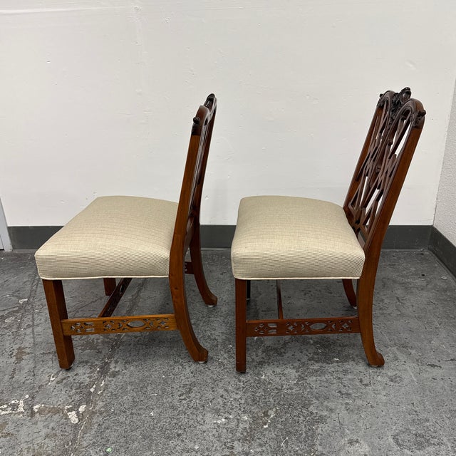 Chippendale Vintage Side Chairs, Pair For Sale In San Francisco - Image 6 of 12