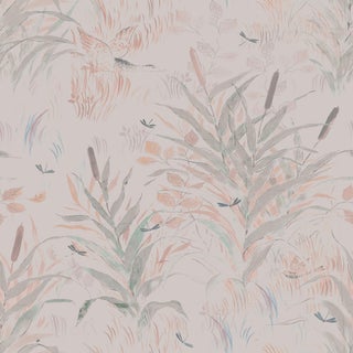 Sample - Les Roseaux Wallpaper by Paule Marrot in Neutrals For Sale