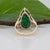 Green 7.5Ct Zambian Emerald Ring With Earth-Mined Diamond Accents: 14k Gold, Size 6.75 For Sale - Image 8 of 9