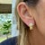 Vintage Tiffany & Co. 1995 Atlas 18k Yellow Gold Diamond Huggie Clip on Earrings, Pair For Sale - Image 9 of 9