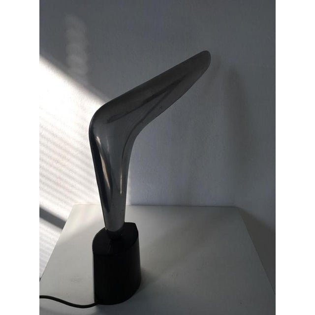 Postmodern Design Boomerang Aluminium Table Lamp, Italy, 1970s For Sale - Image 4 of 17
