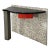 Italian Modern Black Marble Granite Console Aldo Cibic for Memphis, 1980s For Sale