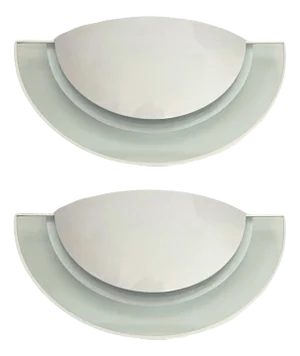 Vintage White Wall Sconces by Leonardo Marelli for Estiluz, 1980s, Set of 2