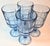 Thick blue goblets with a cut glass look- without the lead or the delicacy of it. The springy periwinkle blue is a fresh...