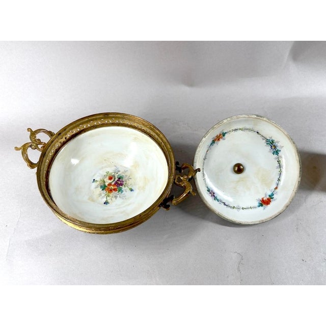 Early 20thC Sevres Blue Porcelain Bronze Bowl - 1 Pc For Sale - Image 13 of 16