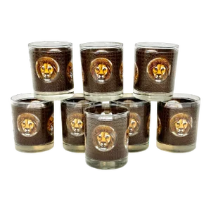Vintage Safari Style Glasses-Set of 8