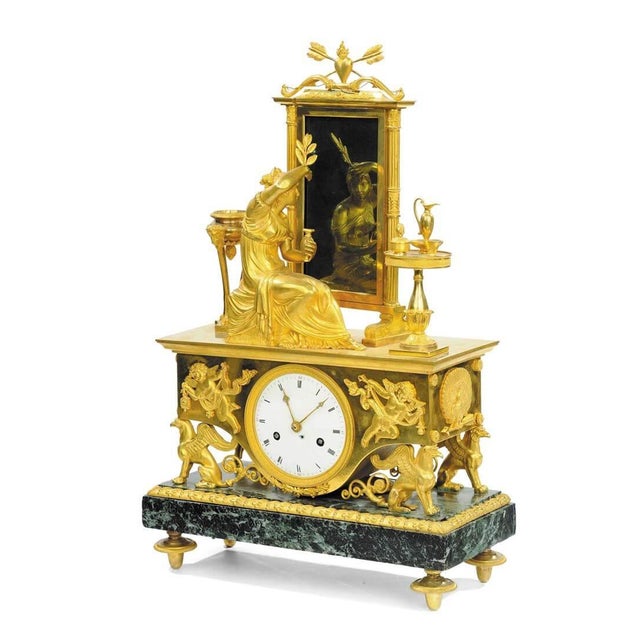 Early 19th Century The Toilet of Psyche Clock by André-Antoine Ravrio, 1810 For Sale - Image 5 of 5