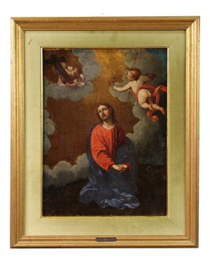 Italian Artist, Christ with Angels, 1690, Oil on Canvas