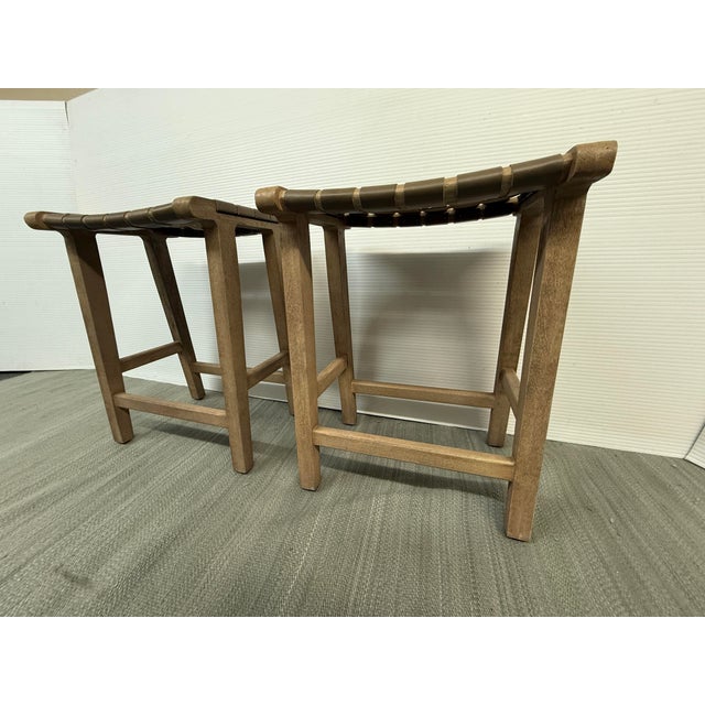 Pottery Barn Fenton Counter Stools, Pair For Sale - Image 9 of 12