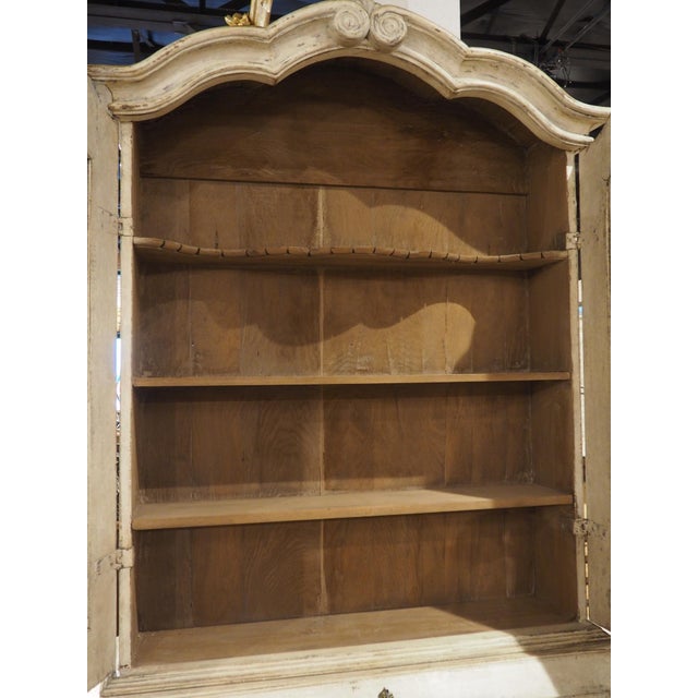 1900 - 1909 Hand Painted and Lightly Scraped Swedish Gustavian Style Secretary For Sale - Image 5 of 18