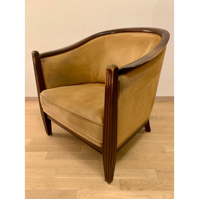 Art Deco Armchair in the style of Süe and Mare For Sale - Image 6 of 14