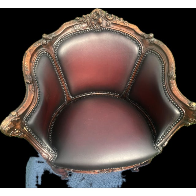 Up for consideration is a vintage French Rococo style tub armchair crafted by renowned furniture maker Theodore Alexander....