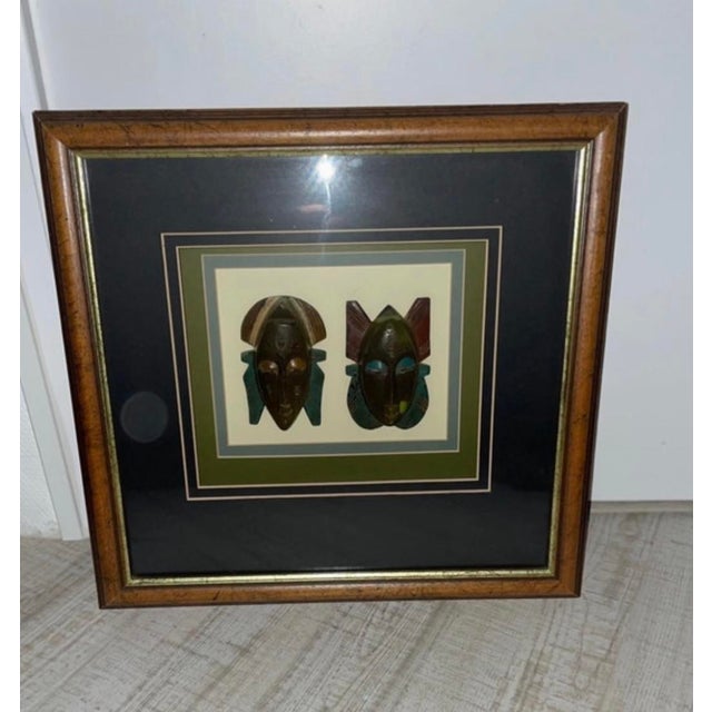 Framed African Mask, 1980s For Sale - Image 10 of 10