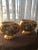 Ceramic Vintage Hand Decorated Warranted 22k Gold Vases/Urns - a Pair For Sale - Image 7 of 7