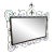 Vintage French Monumental Wrought Iron Fleur-De-Lis Wall Mirror For Sale