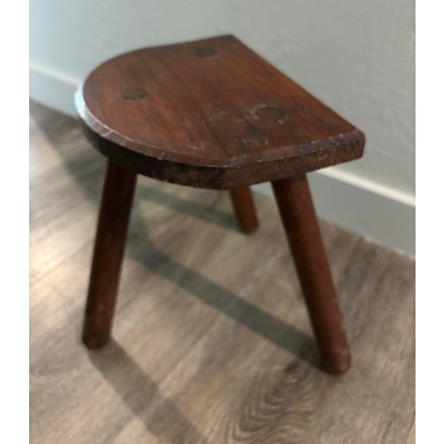 Demilune Tripod Stool For Sale - Image 4 of 5