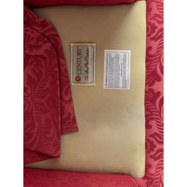 1990s Century Furniture Damask Upholstered Club Chair For Sale In Chicago - Image 6 of 6