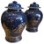 18th Century Chinese Powder Blue Gilt Decorated Jars, Set of 2 For Sale - Image 10 of 10