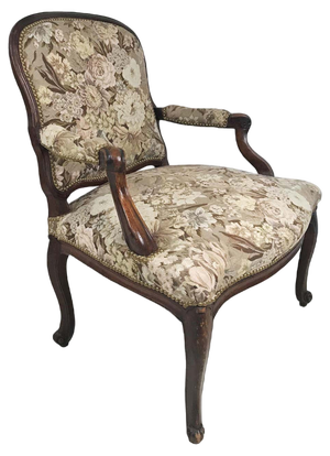 18th Century Louis XV à la Reine Cabriolet Armchair, 1750s