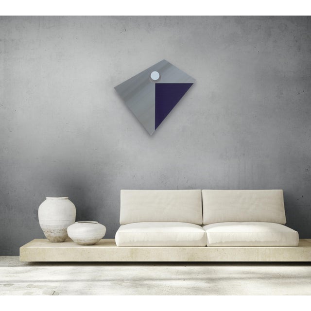 Abstract Contemporary Abstract Stainless Steel, Plexiglas, Wood, Paint "Plinth 13" by Tom Henderson For Sale - Image 3 of 8