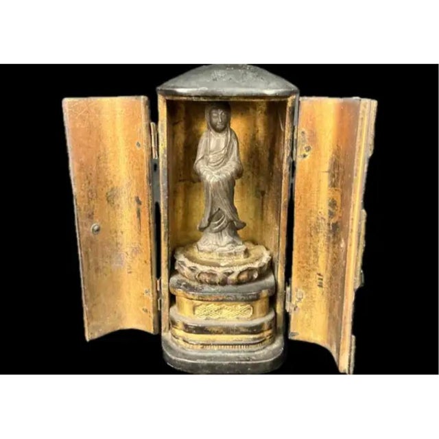 Japanese Lacquer and Giltwood Zushi Shrine For Sale - Image 10 of 10