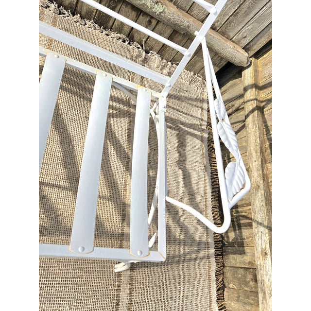 Vintage Wrought Iron Outdoor Patio Seating For Sale - Image 9 of 11