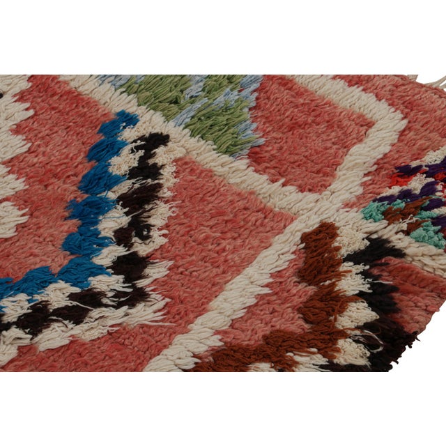 Vintage Moroccan Rug in Salmon Red With Geometric Patterns, From Rug & Kilim For Sale In New York - Image 6 of 7