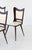 1950s Vintage Italian Dining Chairs in Beige Skai and Wood, 1950s, Set of 4 For Sale - Image 5 of 7