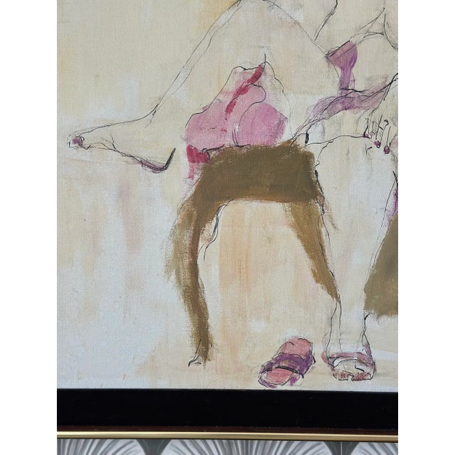 Abstract Bohemian Chic “New Orleans” Original Ink and Watercolor Painting Artwork by Naomi Ernest For Sale - Image 9 of 12