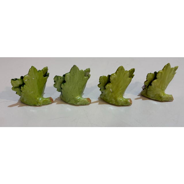 Vintage German Porcelain Flower Place Card Holders - Set of 9 For Sale - Image 9 of 11