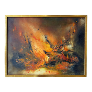 Michelle Michaux Feu (Fire) 1963 Painting