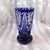 Traditional 1970s Small Blue Cut to Clear Vase # 27149 For Sale - Image 3 of 5