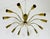 1950s Italian Midcentury Brass 12-Arm Sputnik Chandelier Arredoluce Attributed, 1950s For Sale - Image 5 of 9