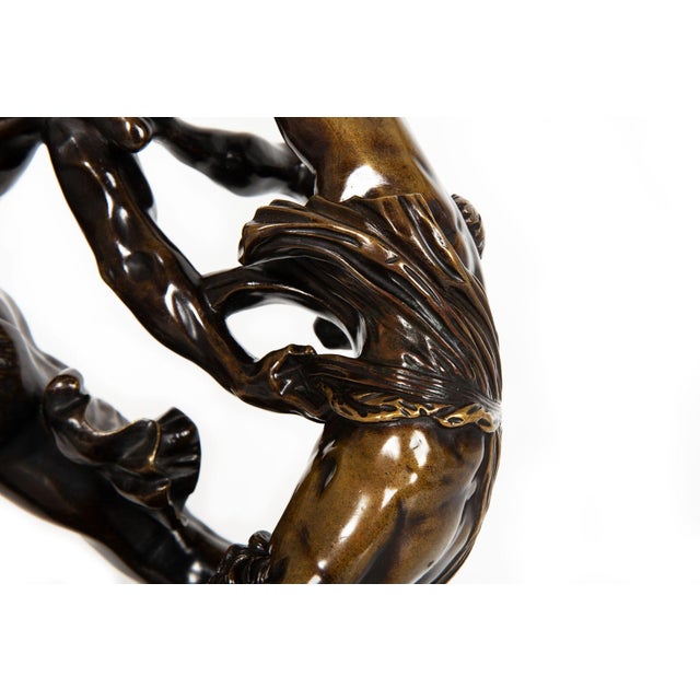 French Bronze Sculpture “Hercules Throwing Lichas” After Canova Ca. 1850 For Sale - Image 11 of 18